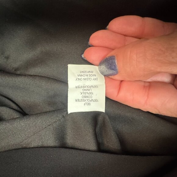 EUC Amanda Uprichard Black Blazer Dress with Pink Floral Appliqué – Size S - Picture 7 of 8